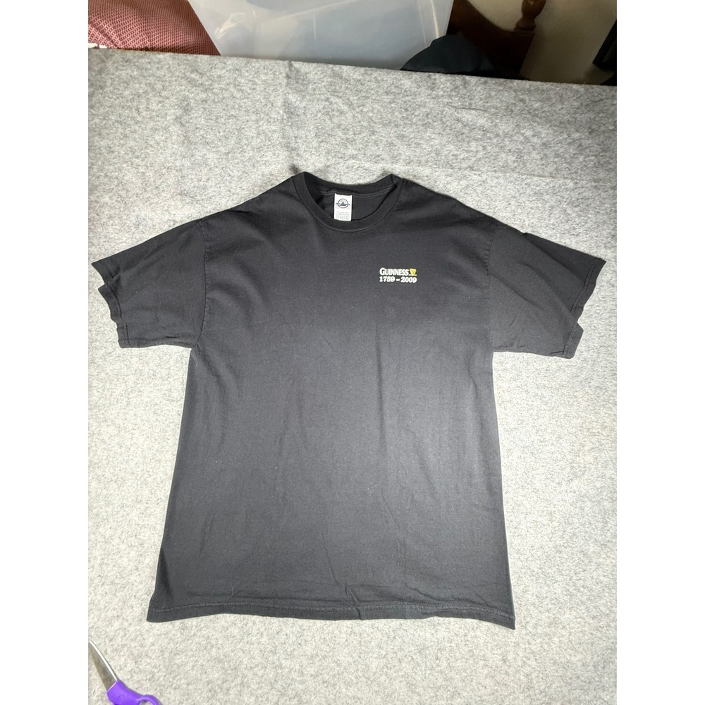 Guinness 250th Anniversary T-Shirt Mens XL Black Delta Pro Weight 2009 Beer‎ Tee